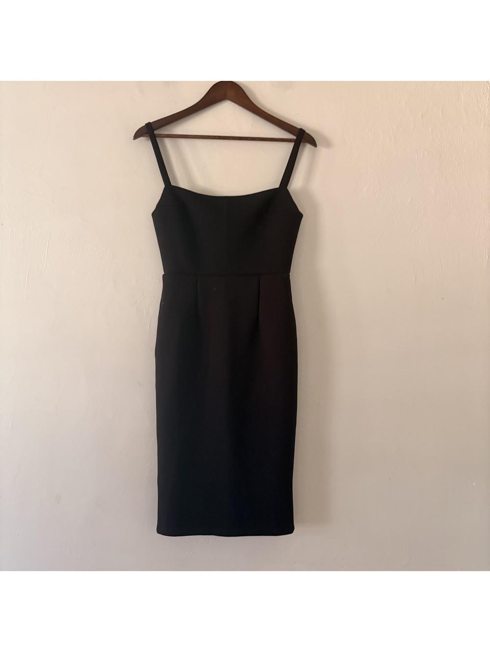 Hello Molly Black Square Neck Sheath Dress Sleeveless Size US Medium (AU 10)